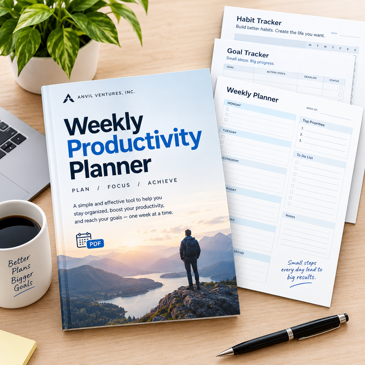 Weekly Productivity Planner - PDF